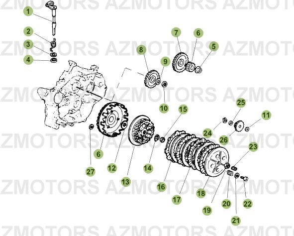 Transmission Principale   Embrayage BETA Pièces Beta 50 RR RACING - 2007-2005