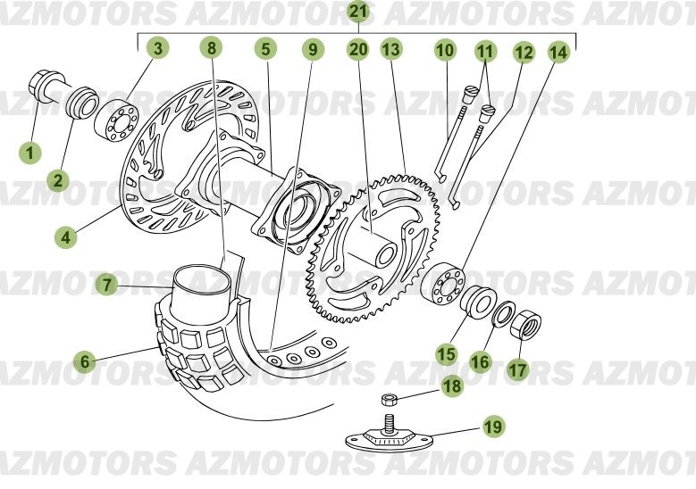 ROUE ARRIERE BETA 50 RRRAC 2010 11