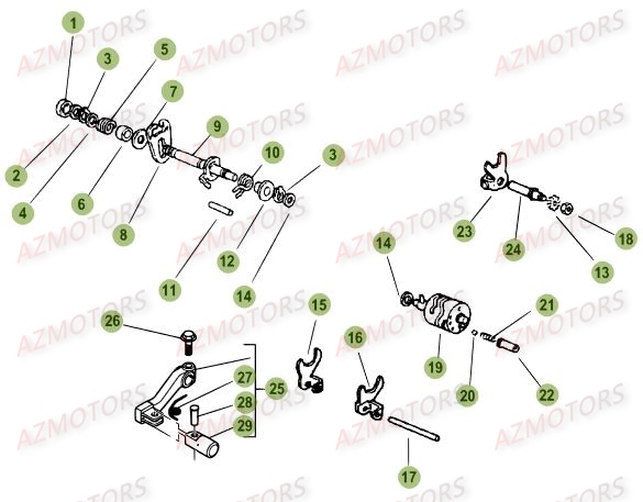 Commande Boite A Vitesses BETA Pièces Beta 50 RR RACING - 2016