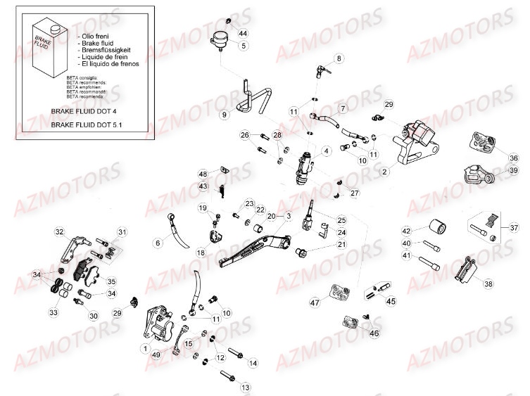 PASTILLES PINCE 25.03067/73 BETA pour FREINS de 50-RRRACING-16