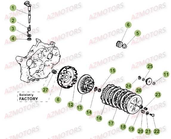 Transmission BETA Pièces Beta 50 RR RACING - 2016