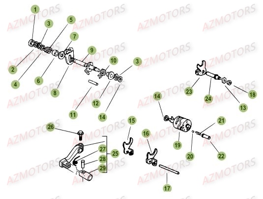 Commandes Boite A Vitesses BETA Pièces Beta 50 RR RACING - 2017