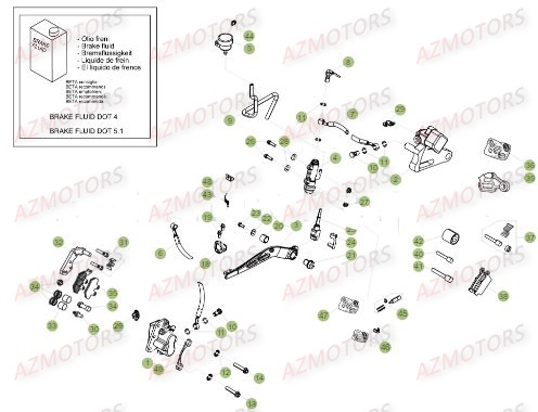 PASTILLES PINCE 25.03067/73 BETA pour FREINS de 50-RRRACING-17