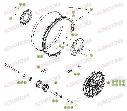 Roue Arriere BETA Pièces Beta 50 RR RACING - 2017