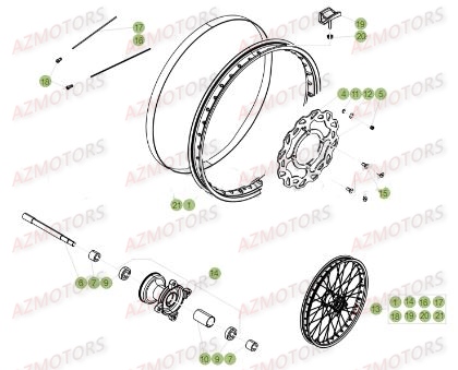 Roue Avant BETA Pièces Beta 50 RR RACING - 2017