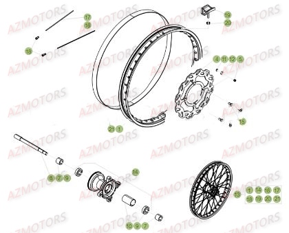 ROUE AVANT pour 50-RRRACING-17