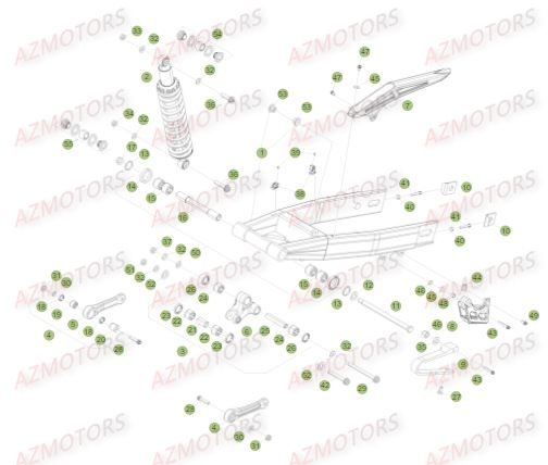 Suspension Arriere BETA Pièces Beta 50 RR RACING - 2017