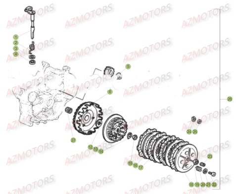 Transmission BETA Pièces Beta 50 RR RACING - 2017