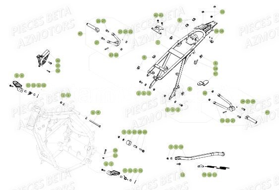 Accessoires Du Chassis BETA Pieces Beta 50 RR RACING - 2018