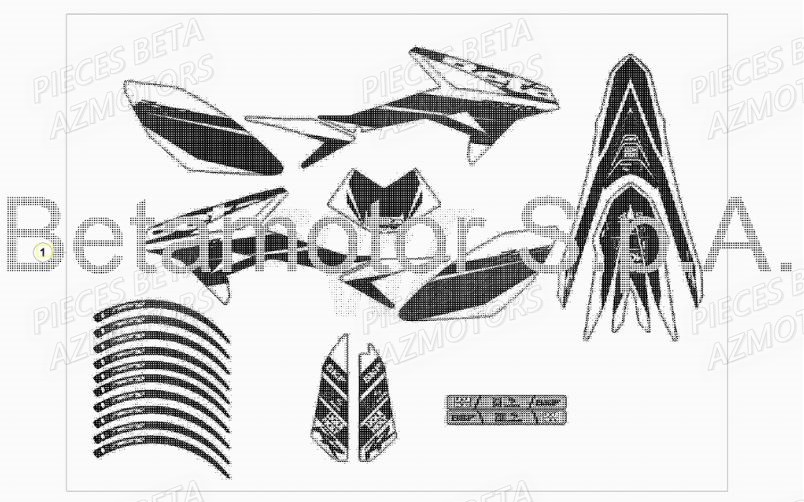 Decors BETA Pieces Beta 50 RR RACING - 2018