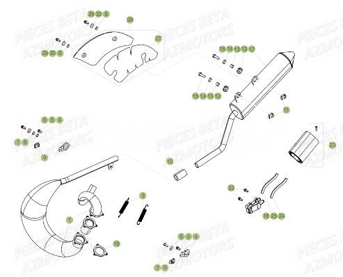 Echappement BETA Pieces Beta 50 RR RACING - 2018