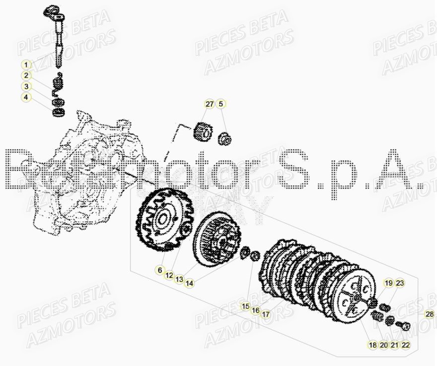 Embrayage BETA Pieces Beta 50 RR RACING - 2018