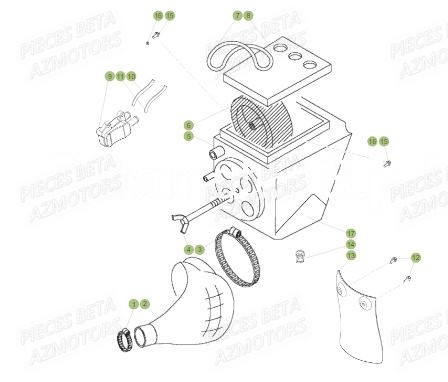 Filtre A Air BETA Pieces Beta 50 RR RACING - 2018