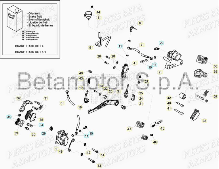 PASTILLES PINCE 25.03067/73 BETA pour FREINS de 50-RRRACING-18