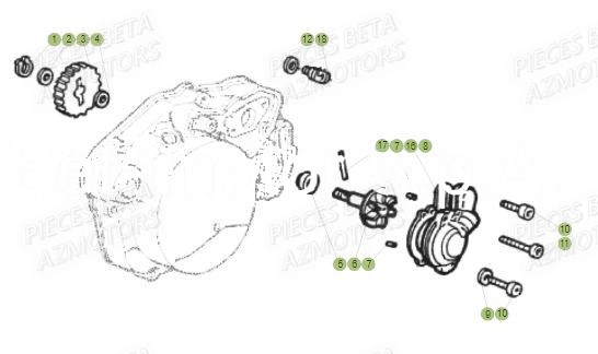 POMPE_A_EAU BETA Pièces RR Enduro 50 RACING 2018