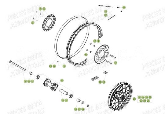 ROUE ARRIERE BETA 50 RRRACING 18