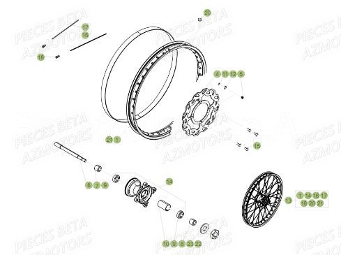 ROUE AVANT pour 50-RRRACING-18