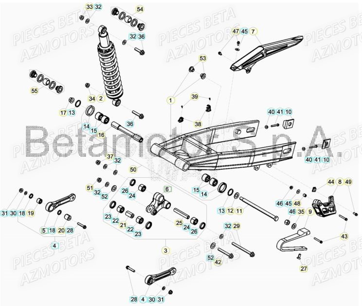 SUSPENSION_ARRIERE BETA Pièces RR Enduro 50 RACING 2018