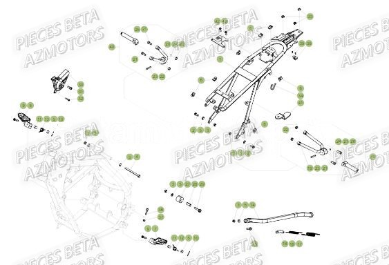 Accessoires Du Chassis BETA Pieces Beta 50 RR RACING - 2019