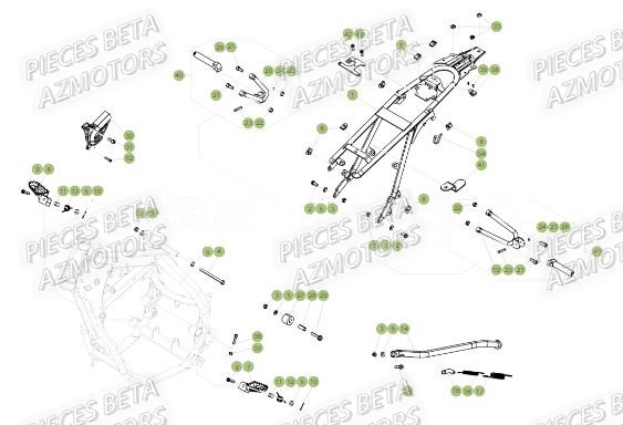 ACCESSOIRES_DU_CHASSIS BETA Pièces RR Enduro 50 RACING 2019