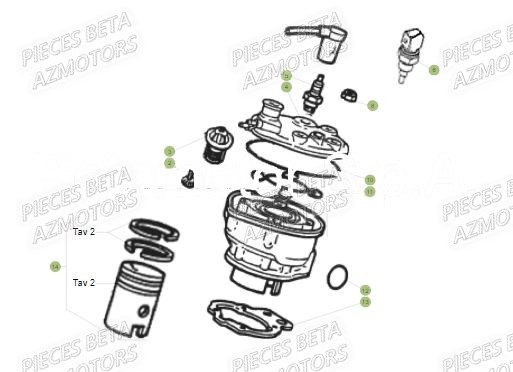 Cylindre BETA Pieces Beta 50 RR RACING - 2019