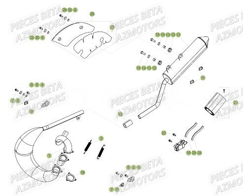 Echappement BETA Pieces Beta 50 RR RACING - 2019