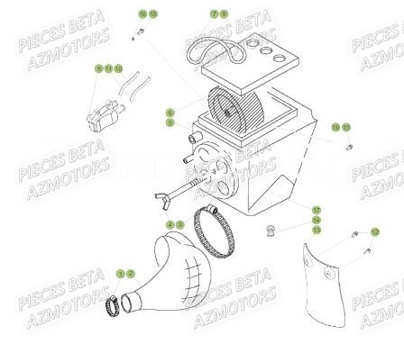 Filtre A Air BETA Pieces Beta 50 RR RACING - 2019