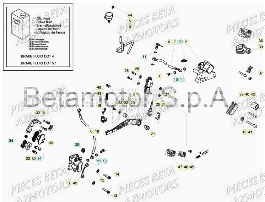 PASTILLES PINCE 25.03067/73 BETA pour FREINS de 50-RRRACING-19