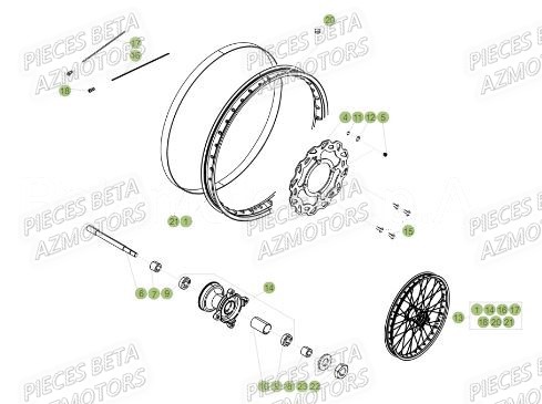 Roue Avant BETA Pieces Beta 50 RR RACING - 2019