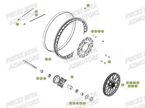 ROUE_AVANT BETA Pièces RR Enduro 50 RACING 2019