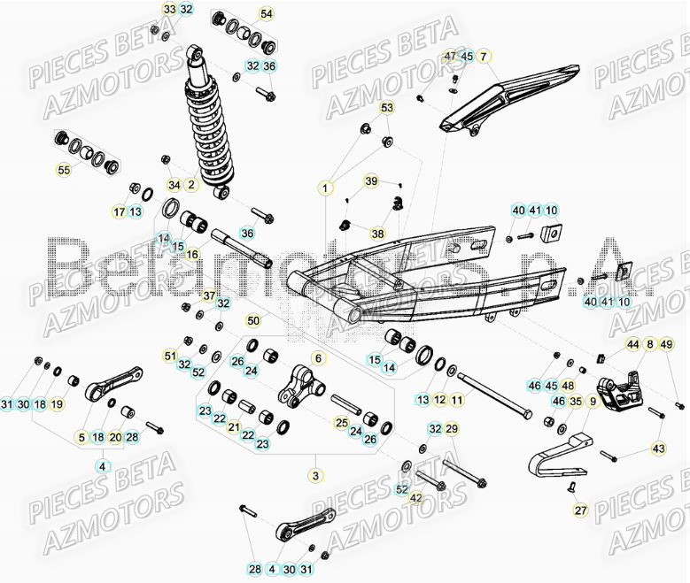 SUSPENSION_ARRIERE BETA Pièces RR Enduro 50 RACING 2019