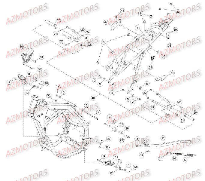 Accessoires Du Chassis BETA Pièces Beta RR 50 SPORT - 2015-2014
