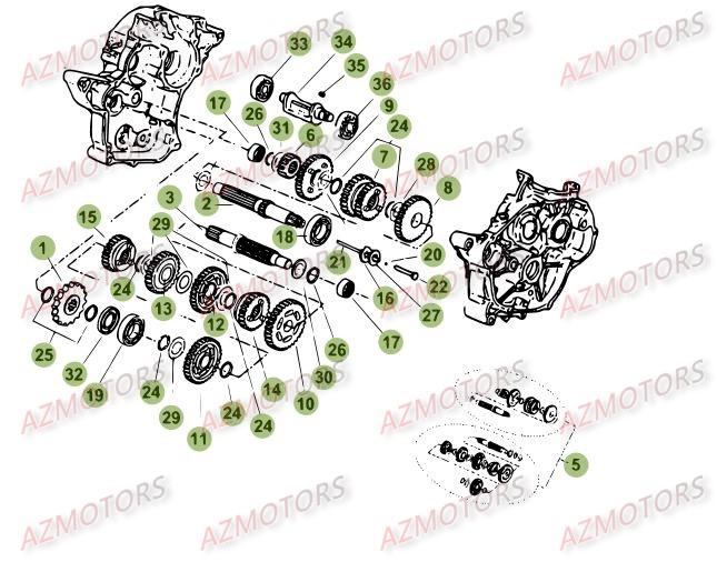 Boite A Vitesses BETA Pièces Beta RR 50 SPORT - 2015-2014