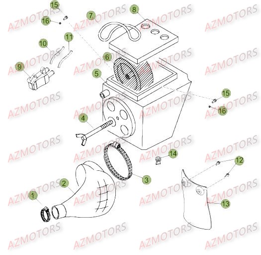 Boitier Du Filtre BETA Pièces Beta RR 50 SPORT - 2015-2014