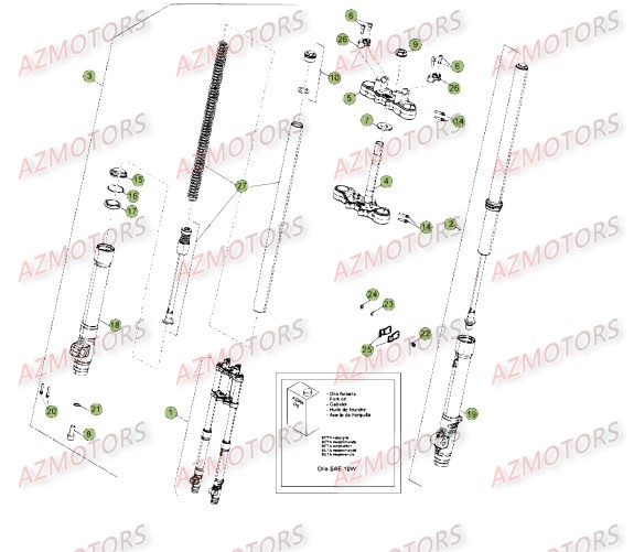 Fourche Du No Serie 1 A 93 BETA Pièces Beta RR 50 SPORT - 2015-2014