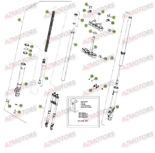 Fourche Du No Serie 94 A 99999 BETA Pièces Beta RR 50 SPORT - 2015-2014