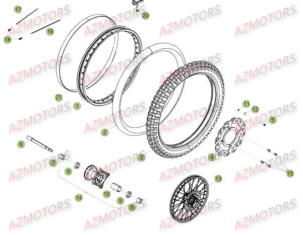 ROUE AVANT DU No SERIE 472 A 99999 pour 50-RRSPORT-15