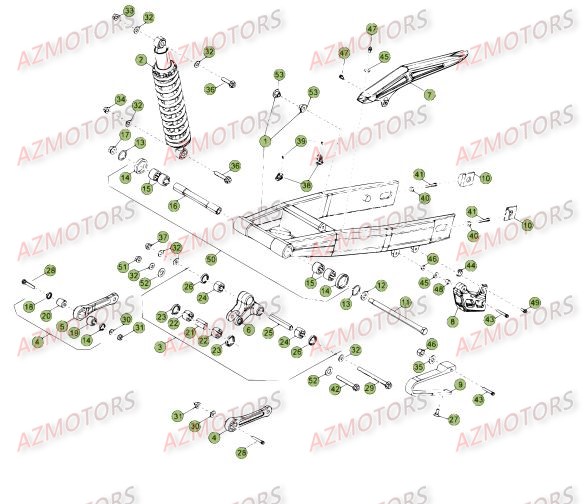 Suspension Arriere BETA Pièces Beta RR 50 SPORT - 2015-2014