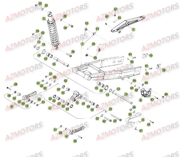 SUSPENSION_ARRIERE BETA Pièces RR Enduro 50 SPORT 2015 2014