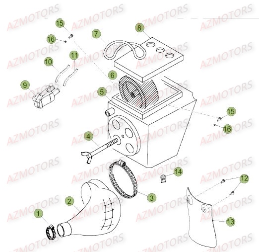 BOITIER DU FILTRE BETA 50 RRSPORT 16