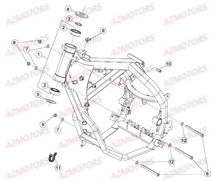 CHASSIS BETA Pièces RR Enduro 50 SPORT 2016