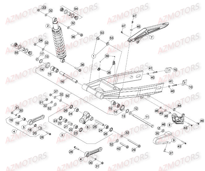 SUSPENSION ARRIERE BETA 50 RRSPORT 16