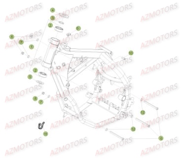 Chassis BETA Pièces Beta RR 50 SPORT - 2017