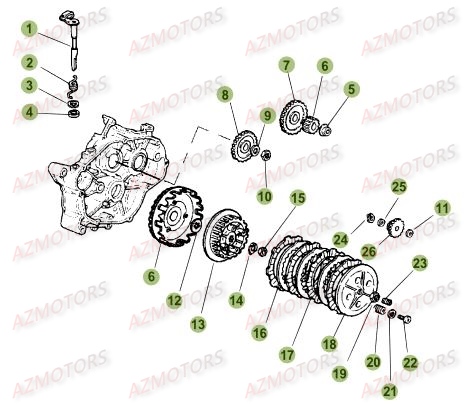 EMBRAYAGE BETA 50 RRSPORT 17