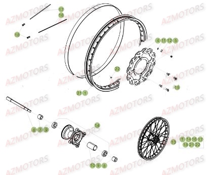 ROUE AVANT pour 50-RRSPORT-17