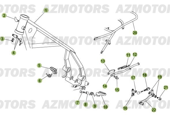 Accessoires Du Chassis BETA Pièces Beta RR 50 STANDARD - 2007-2005