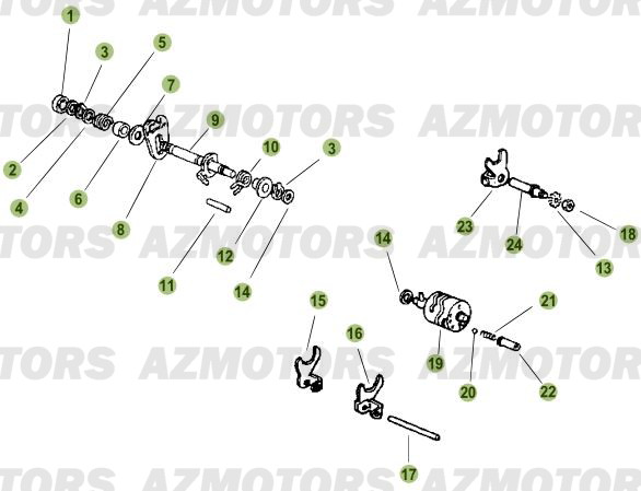 Commandes De Boite A Vitesses BETA Pièces Beta RR 50 STANDARD - 2007-2005