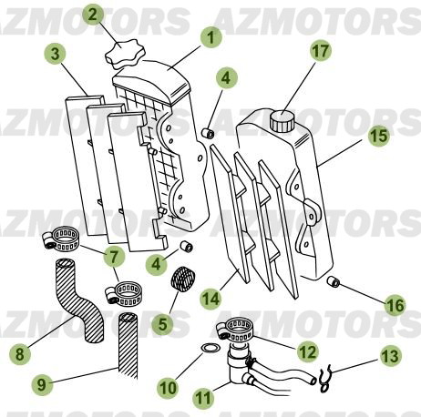 Radiateur BETA Pièces Beta RR 50 STANDARD - 2007-2005