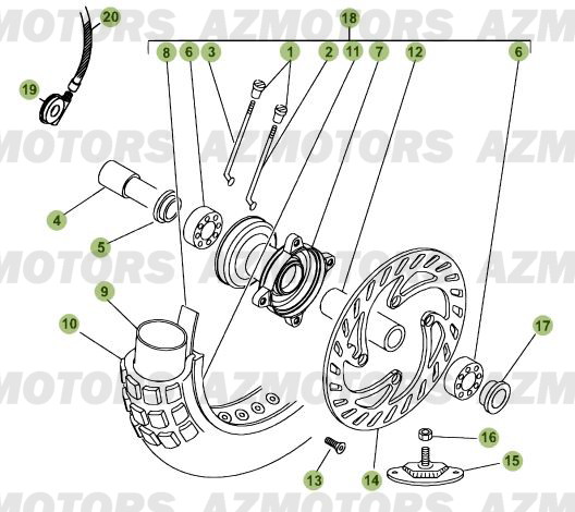 Roue Avant BETA Pièces Beta RR 50 STANDARD - 2007-2005