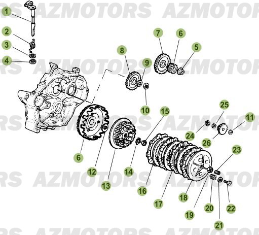 Transmission Embrayage BETA Pièces Beta RR 50 STANDARD - 2007-2005